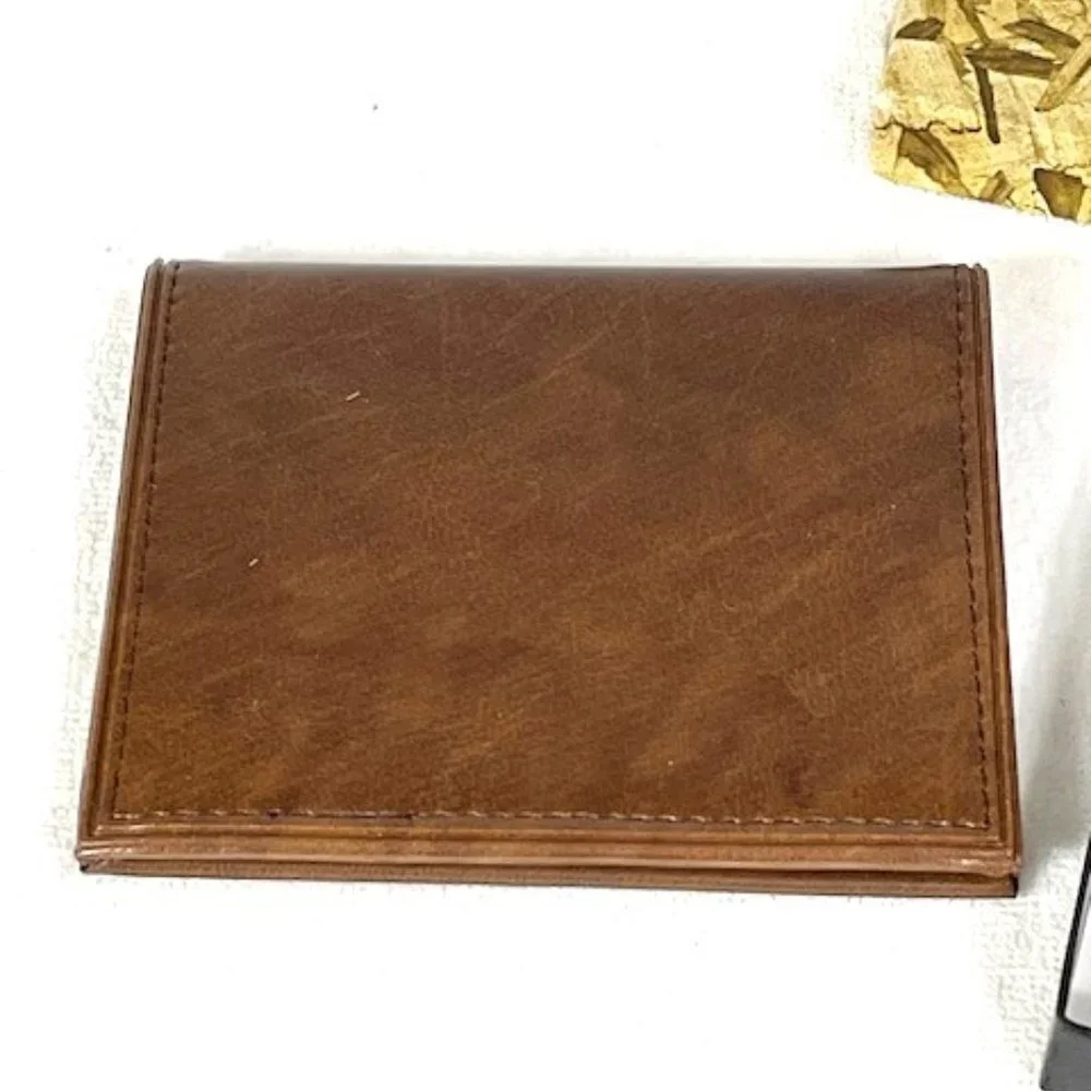 Golden Steer of new Vitron brown vegan leather wallet NIB.